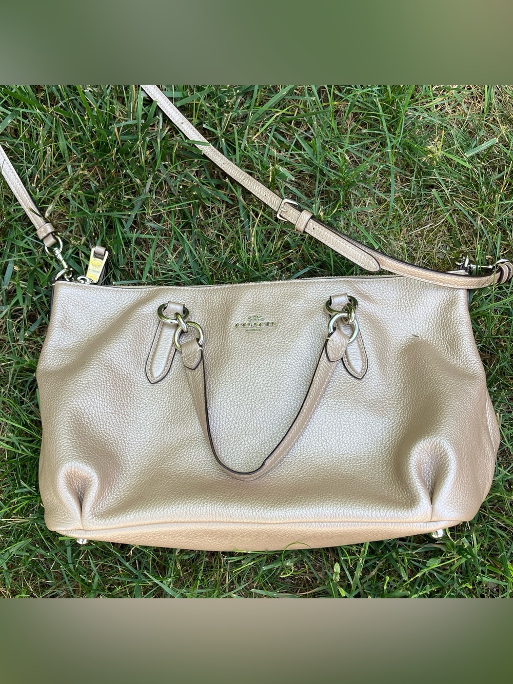 Coach Satchel Carryall H1857 Ally (Dusty Rose Champagne Metallic)